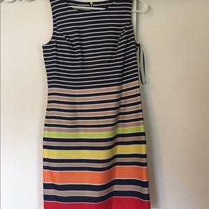 Ellen Tracy Sleeveless Striped Dress Size 8